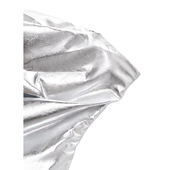 - ZARA METALLIC POPLIN TOP SILVER SIZE M | 4661/020 - Picture 4 of 10